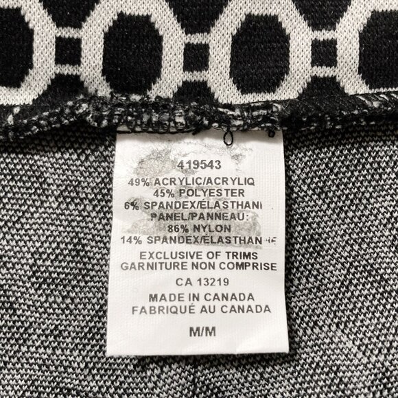 Black and white octagon chain print mini stretchy pencil skirt ~ SMALL MEDIUM - Picture 7 of 9